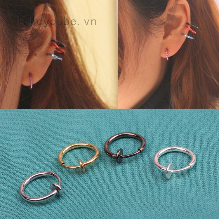 1PC Khuyên tai hình tròn cá tính cho nữ