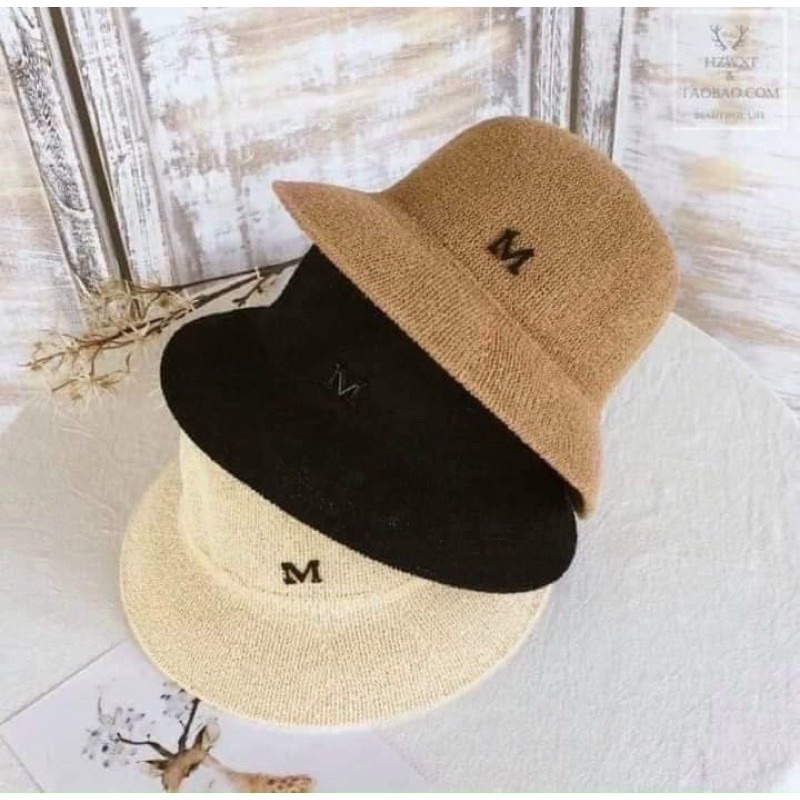 Mũ M theo phong cách Hàn Quốc ⚡ SIÊU HÓT ⚡ Mũ cói đi biển, đi chơi