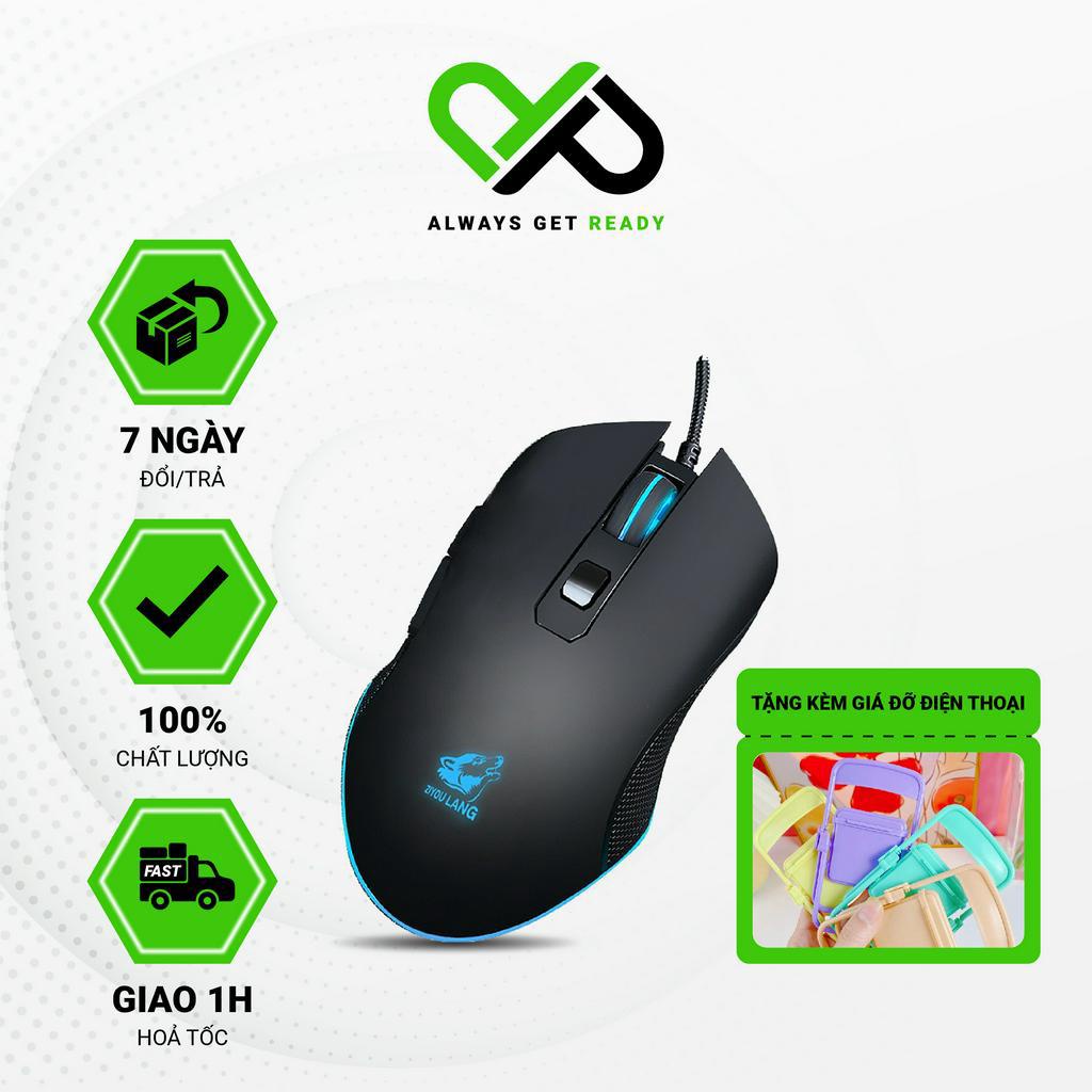 ZIYOU LANG V1 Chuột Máy Tính Gaming LED RGB Tự Động Đổi Màu, Có 3 Mức DPI,Kiểu Dáng Gaming Có Dây - Hàng chính hãng