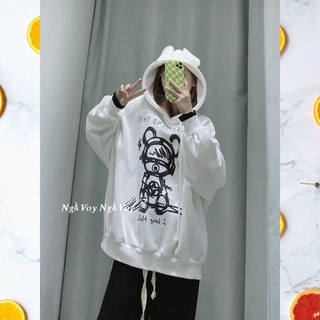 Áo hoodie tai gấu