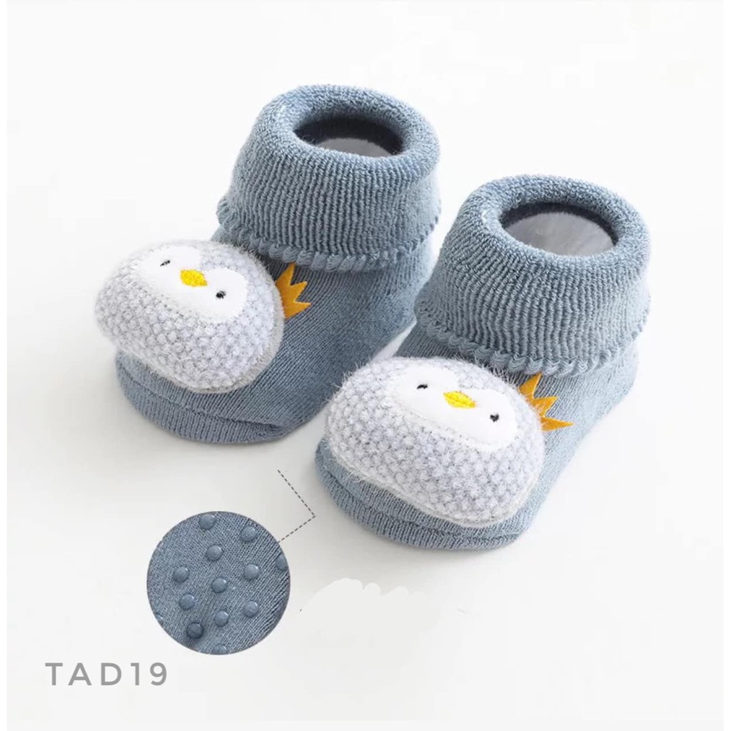 Tất cổ cao chống trượt hình thu 5D cho bé - TAD19