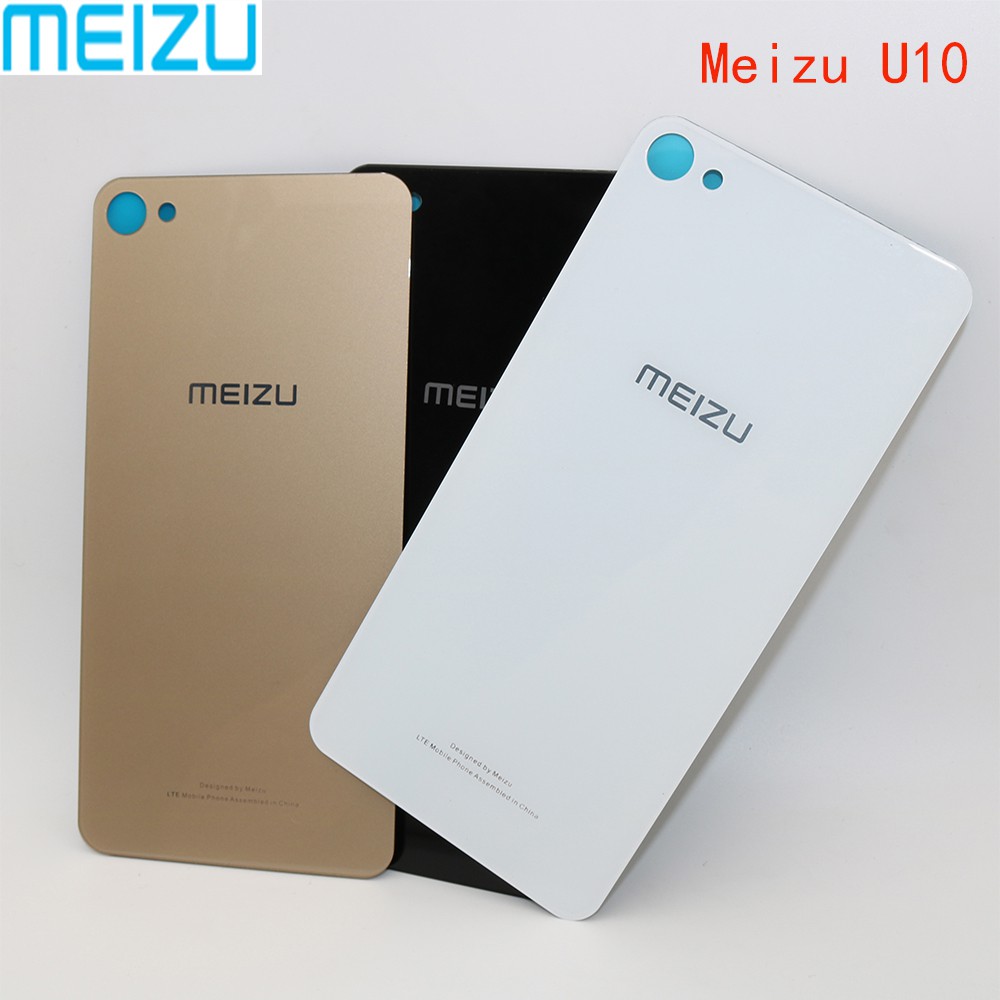 Original 3D Glass Back Housing For MEIZU U10 U20 Back Cover Case Battery Rear Door with Adhesive Sticker Replacement Parts
