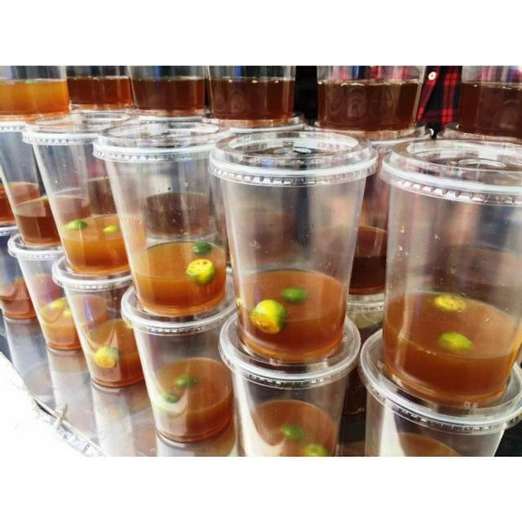 Cốc nhựa khổng lồ trà chanh trà tắc 1 Lít kèm nắp 25 cái