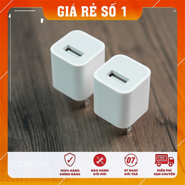 ⚡️BH 12 Tháng⚡️ Bộ Sạc Cho iPhone XS Max Củ vuông 5W + Dây sạc iPhone không chai pin cho IP 5/6/7/8/X/11/12.