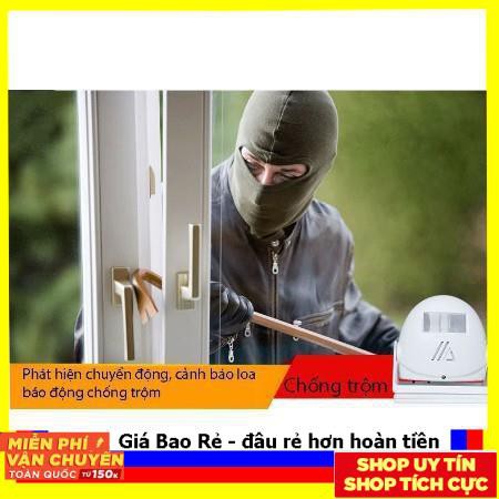 Chuông Báo Khách, Báo Trộm Cảm Ứng Chuyển Động Kèm Pin/Nguồn 12V 2A