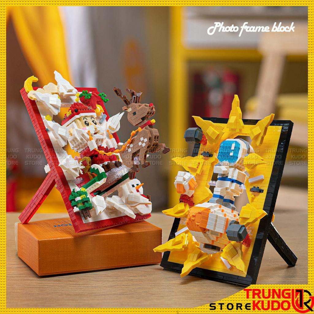 Ultraman và Cupid - Đồ chơi lắp ráp khung ảnh Phi Hành Gia Astronaut làm quà tặng trang trí decor