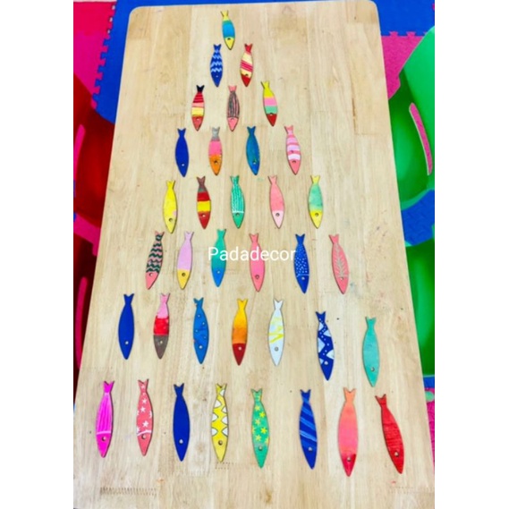 Cá gỗ🐟chưa tô màu🐠decor siêu xinh chỉ 1,9k