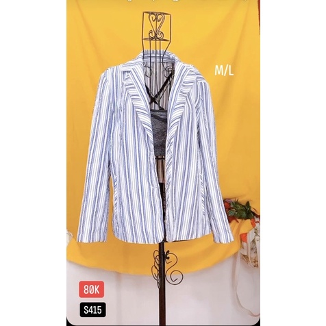 áo khoác vest sọc xanh size M/M+.S415