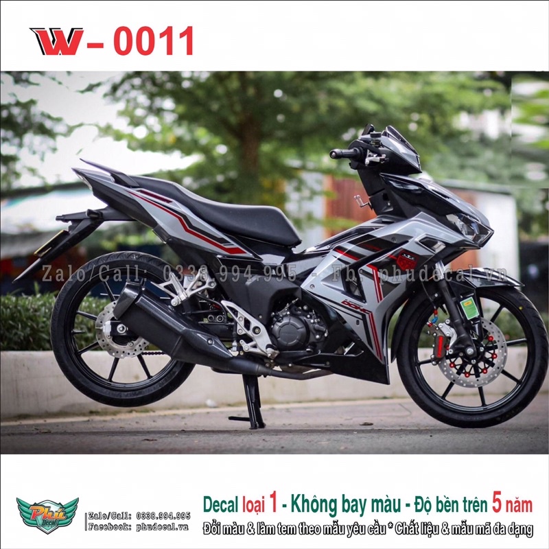 Tem rời Winner X Bạc đỏ đen
