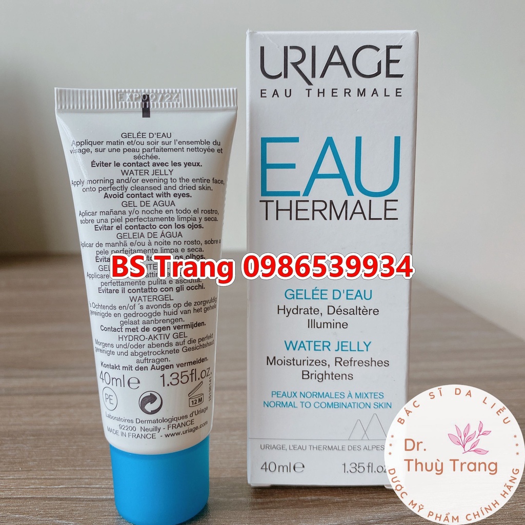 [NHẬP KHẨU] Dưỡng Ẩm Khoáng Chuyên Sâu Dạng Gel Uriage Eau Thermale Gelee D’Eau T 40ml