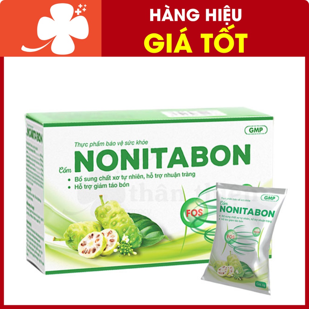 Nonitabon – Hỗ trợ bổ sung chất xơ tự nhiên, tăng cường hệ tiêu hóa, giảm tình trạng táo bón (hộp 20 gói x 4g)