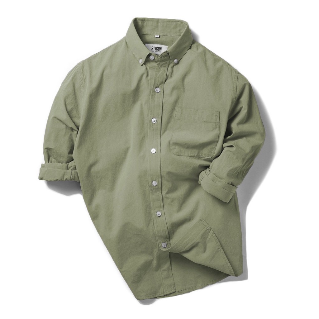 Áo sơ mi nam DOUBLE'D tay dài trơn SE2XR | BigBuy360 - bigbuy360.vn