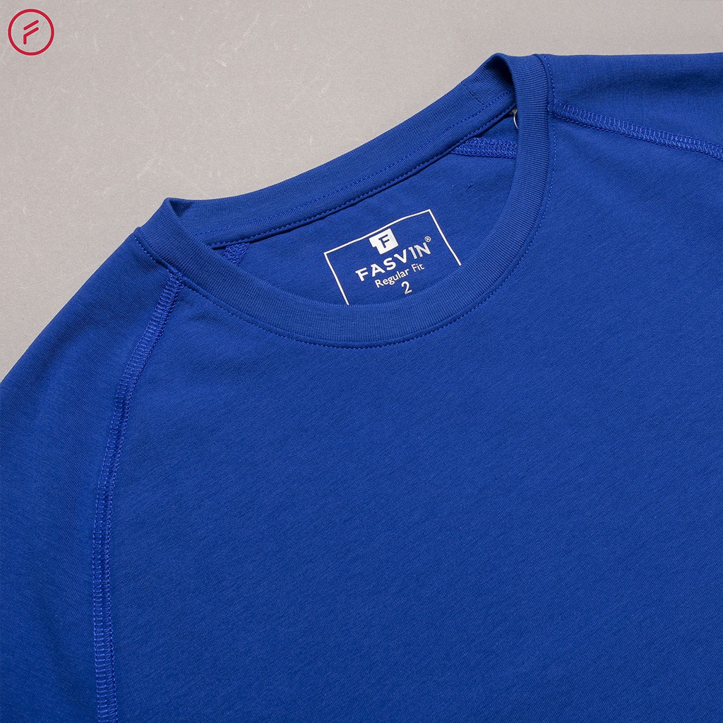 Áo thun nam Fasvin TS20233.HN vải Cotton chun mềm mịn thoáng mát dễ chịu không bai xù