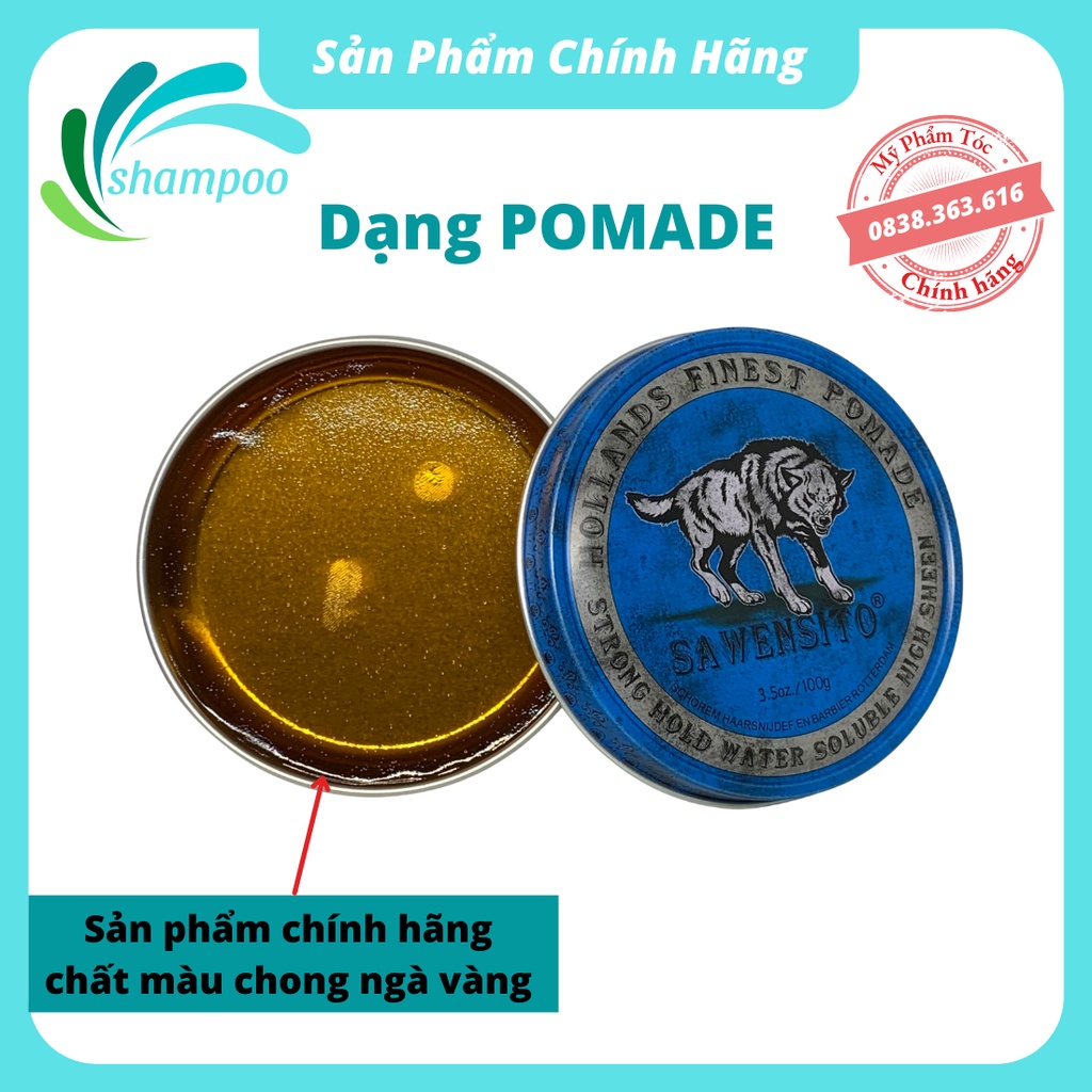 Sáp vuốt tóc nam tạo kiểu tóc SAWENSITO POMADE bóng mượt giữ nếp tóc