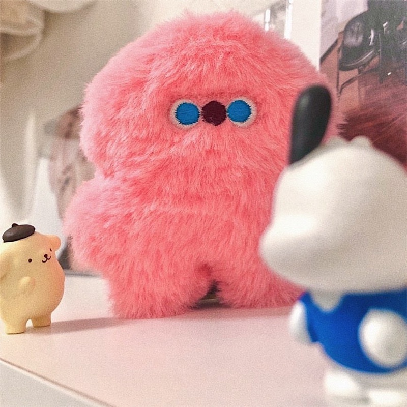 Móc Khóa Lông Key Chain Bông Fluffy Plushie Monster