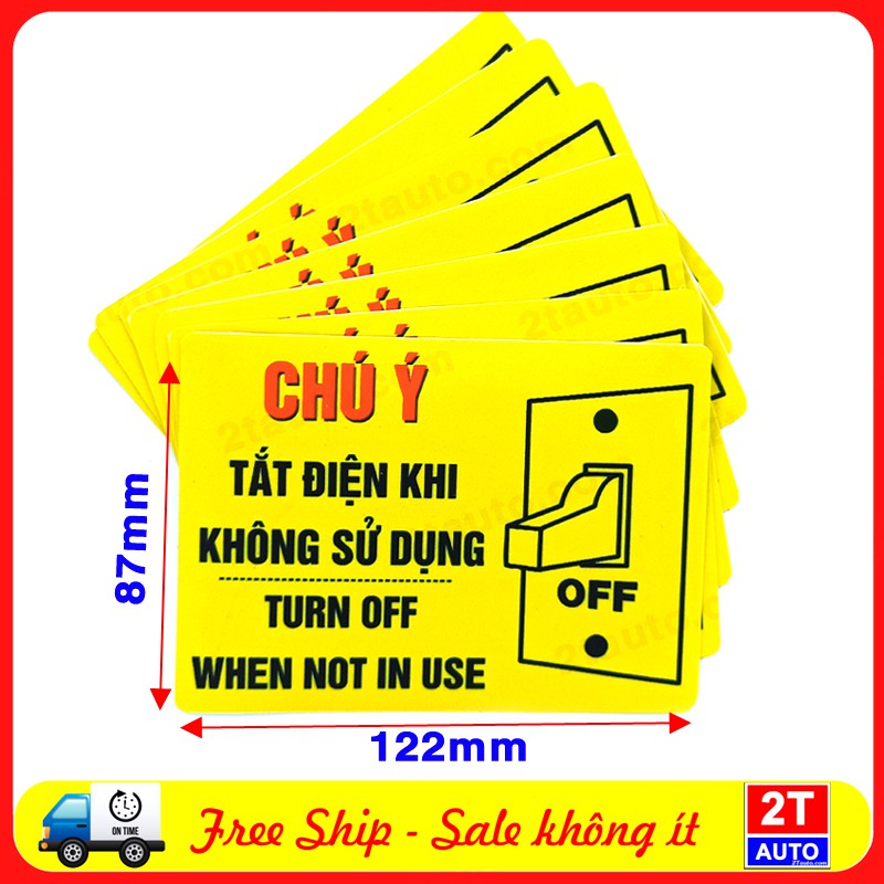 LOGO TEM STICKER HÃY TẮT ĐIỆN KHI KHÔNG SỬ DỤNG, HÃY TIẾT KIỆM ĐIỆN