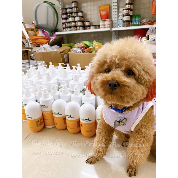 Dầu cá hồi Vet Worthy Salmon Oil cho chó mèo chai 200ml