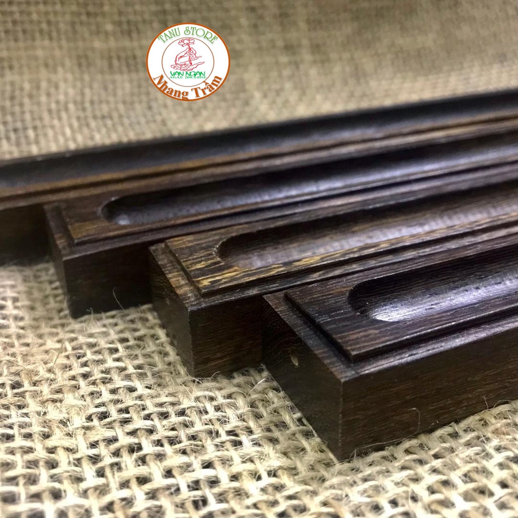 ĐẾ VUÔNG CẮM NHANG TRẦM BẰNG GỖ MÙN ĐEN - TIỆN DỤNG, BỀN ĐẸP- TANU STORE