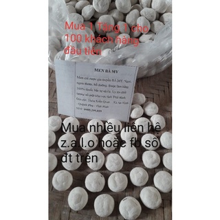 men cơm rượu, men ngọt,men cái rượu Bà My.3k được 4cai lam1,6kg gạo