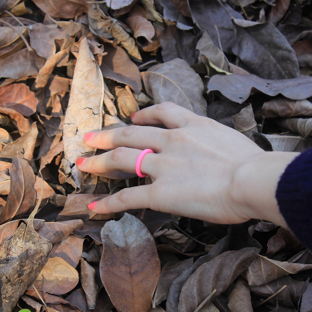 1 Nhẫn Silicone Thể Thao Chất Lượng Cao 2.7mm Không Gây Dị Ứng Cho Nữ 4-10 Size