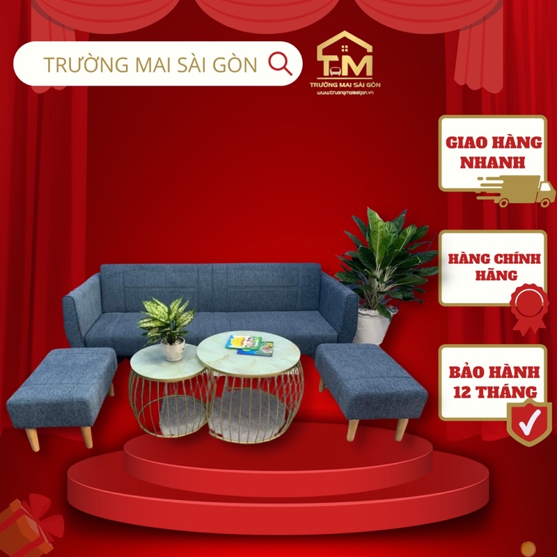 sofa bed giường nằm dạng băng Trường Mai Sài Gòn phong cách bắc âu hiện đại cao cấp
