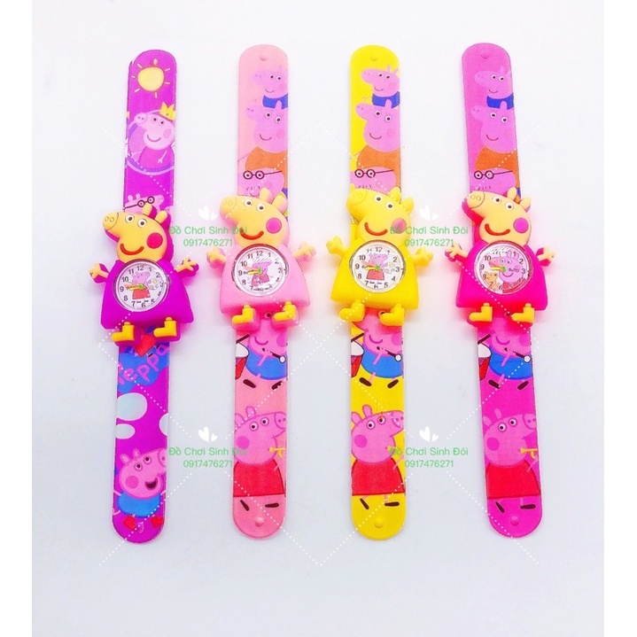 Đồng hồ đập của trẻ em hình heo peppa
