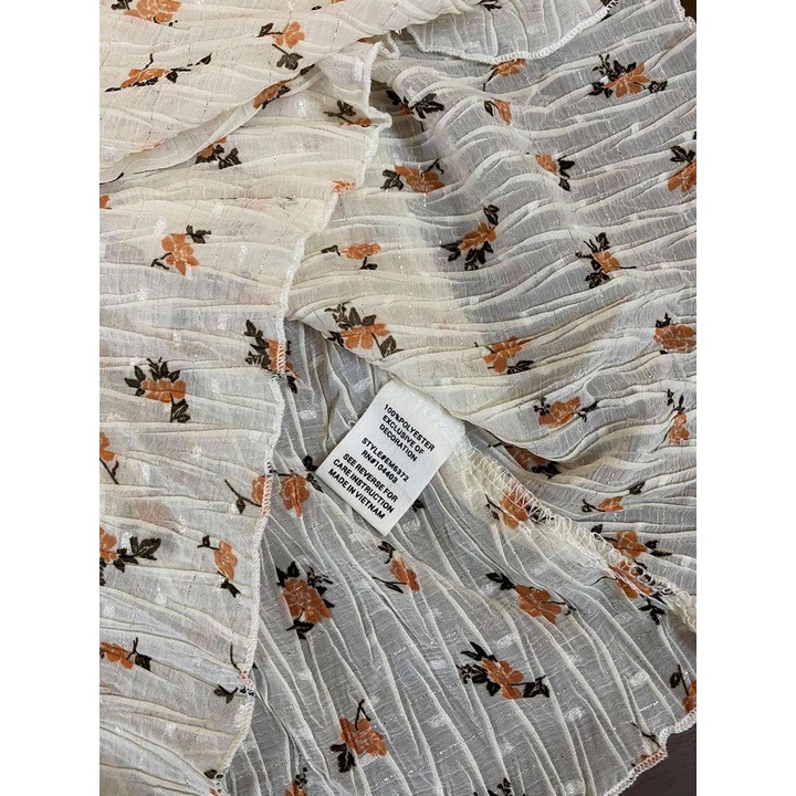 Áo dập ly Mine hoa