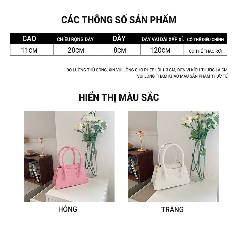 Túi Đeo Chéo Hình Vuông Nhỏ Màu Hồng Thời Trang Mới 2022 Gylb290