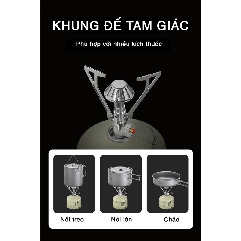 Bếp Gas Mini Cắm Trại Siêu Nhỏ Gọn Naturehike NH21RJ003