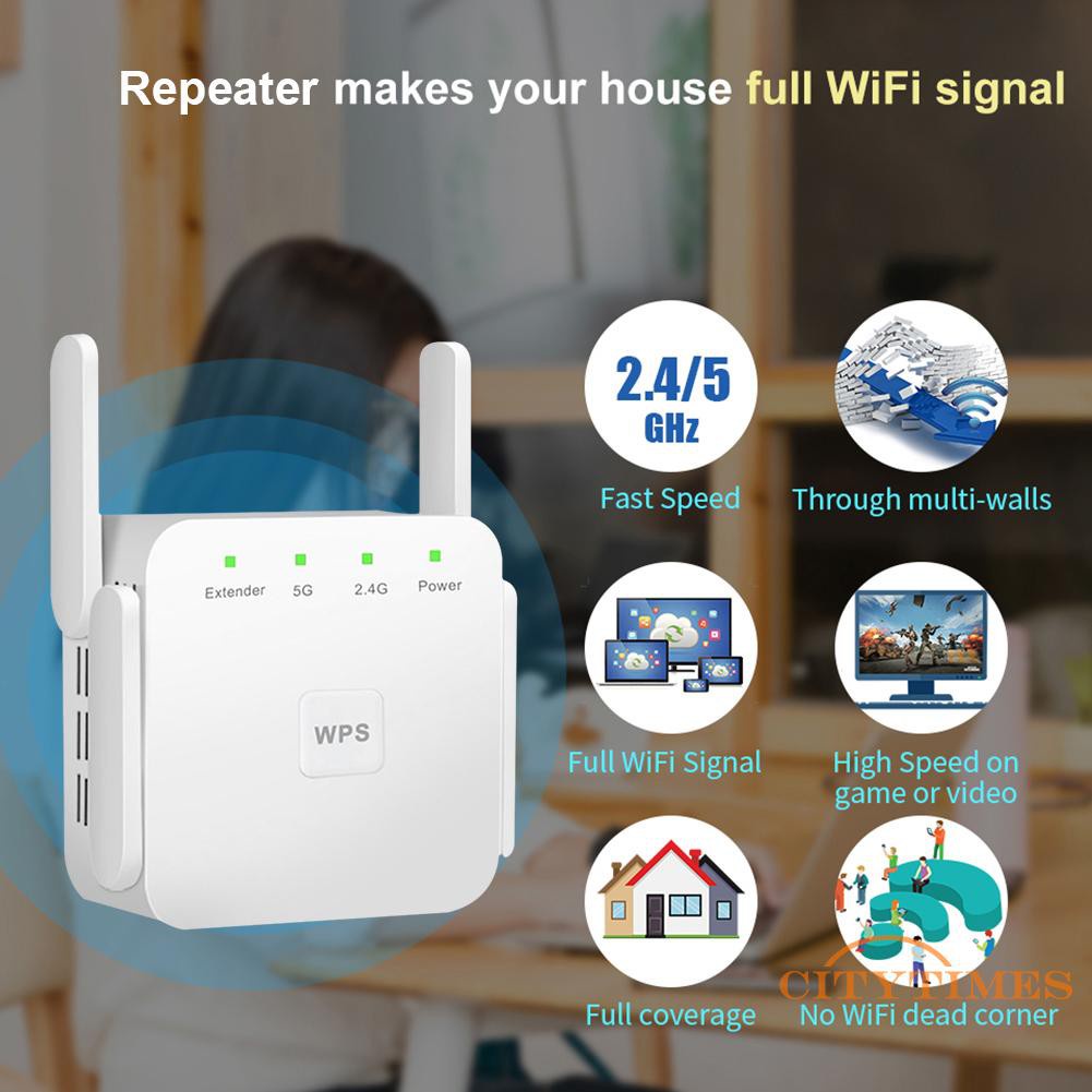 Thiết Bị Khuếch Đại Tín Hiệu Wifi 4-antenna 2.4ghz 5.8ghz 1200mbps | BigBuy360 - bigbuy360.vn