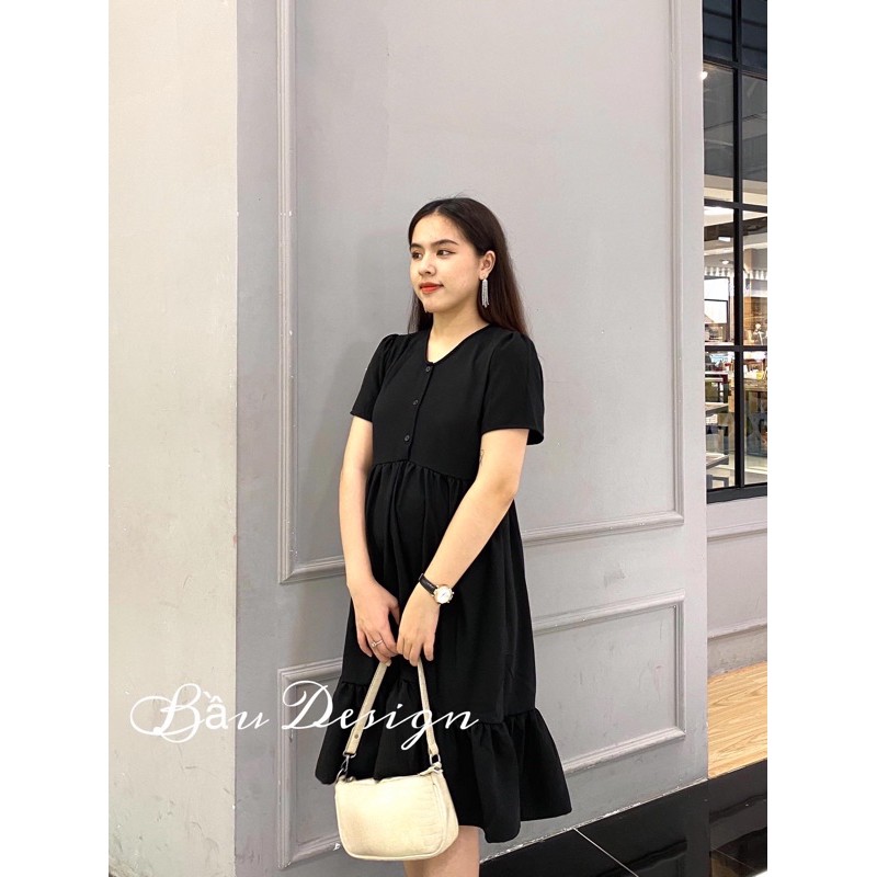 váy bigsize bầu mặc được