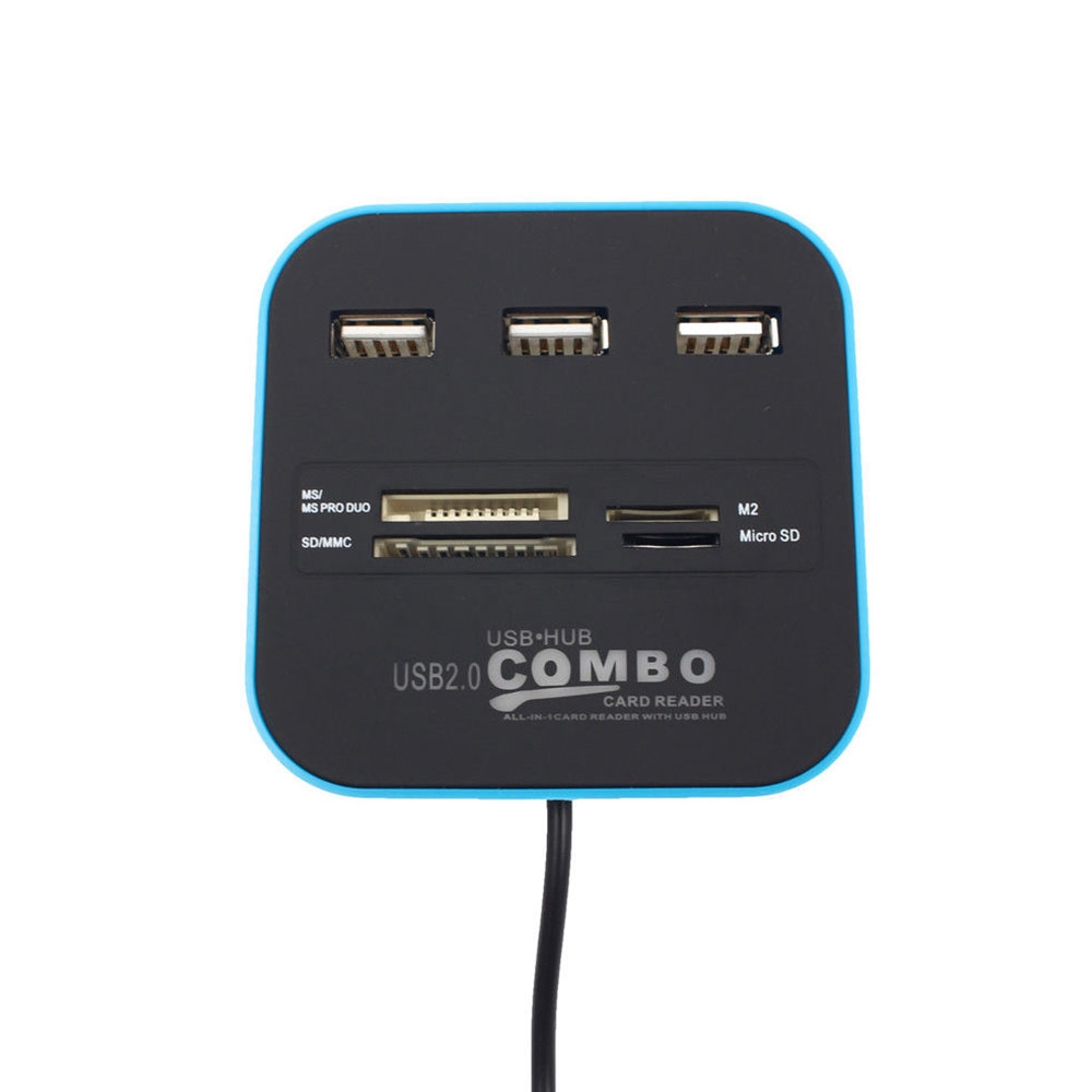 Bộ HUB chia cổng USB 2.0 có khe đọc thẻ nhớ cho MMC / M2 / MS