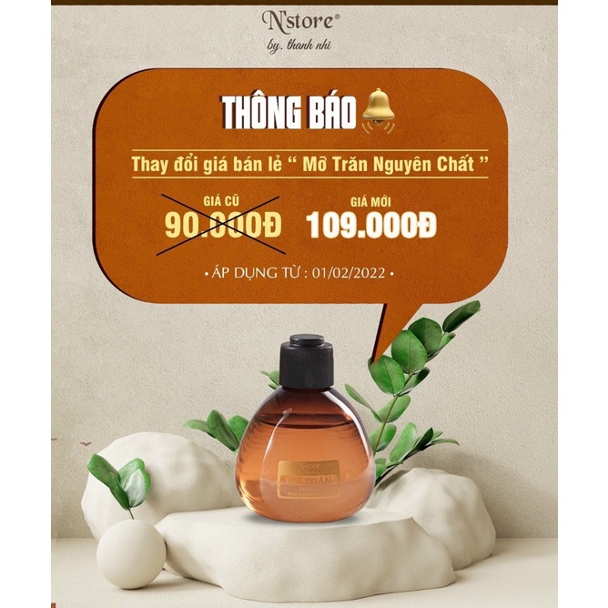 Mỡ trăn nguyên chất N'STORE triệt lông, mỡ trăn chính hãng