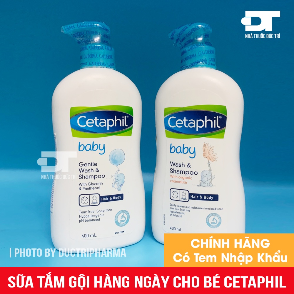 Sữa tắm gội chống rôm sảy cho bé Cetaphil Baby Wash and Shampoo 2in1