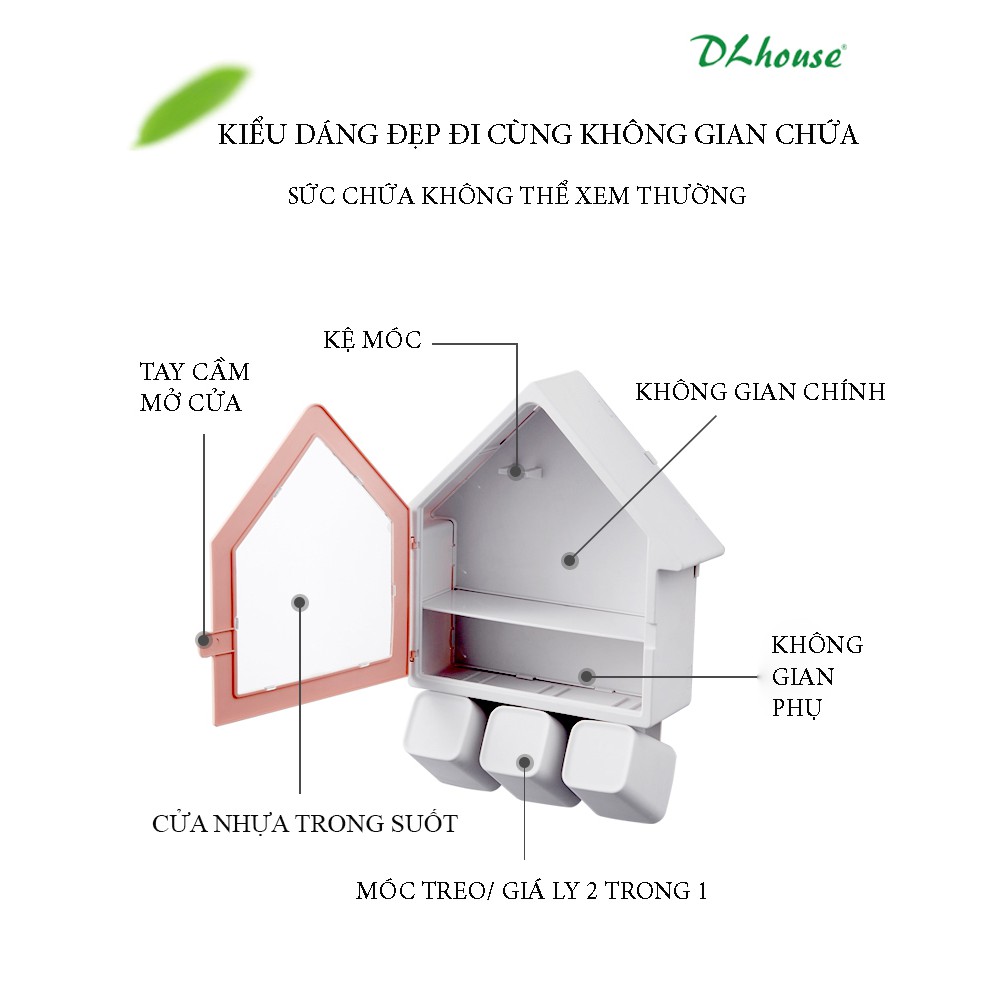 Tủ đựng đồ nhà tắm, kệ bàn chải đánh răng (loại dán tường)