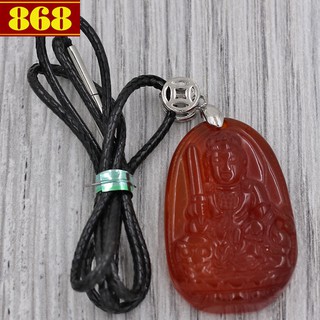 Dây đeo cổ Văn Thù Sư Lợi Bồ Tát 3.6 cm đỏ AD3
