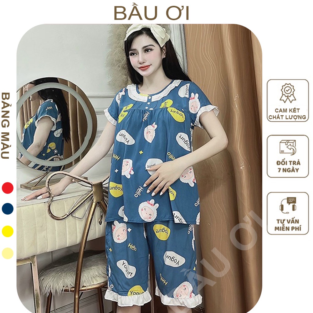 [BAUOI] BỘ BẦU LỬNG - QUẦN ÁO SAU SINH LỬNG CHẤT LỤA LANH HÀN CHO MẸ BẦU MẶC NHÀ MÙA HÈ THOÁNG MÁT