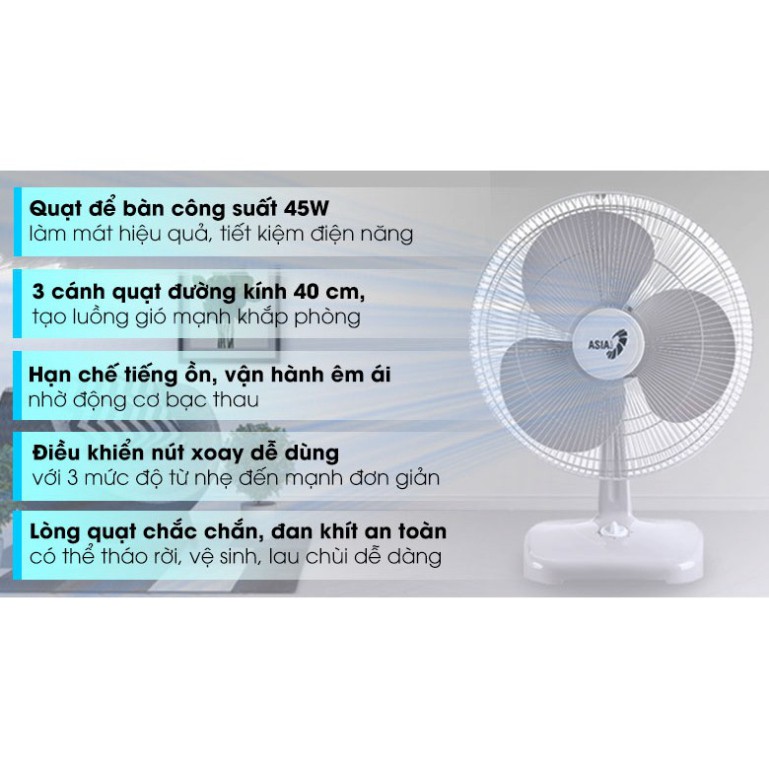 Quạt bàn Asia B16001-XV1