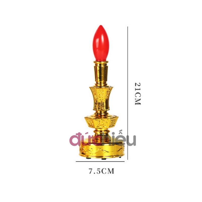 Đèn bàn thờ dùng pin  , đèn cầy thờ cúng D18 – Đức Hiếu Shop