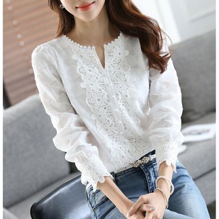 Áo sơ mi trắng nữ cách điệu mẫu DH573627
