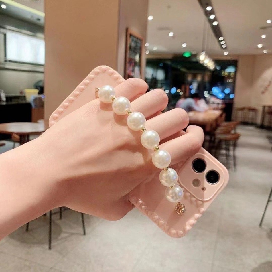Ốp Điện Thoại TPU Khung Ảnh Trái Tim Chuỗi Ngọc Trai Cho iPhone 13 Pro Max SE 2020 12 Mini 12 11 Pro Xs Max Xr X 7 8 Plus