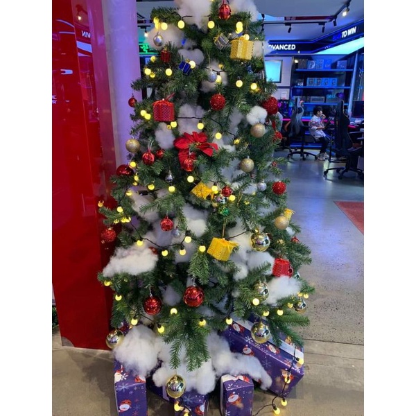 Dây Đèn Led Năng lượng Cherry Bọt Nước 8m50 bóng Dây Đèn Trang Trí Cây Thông Noel, Đèn Bi Tròn