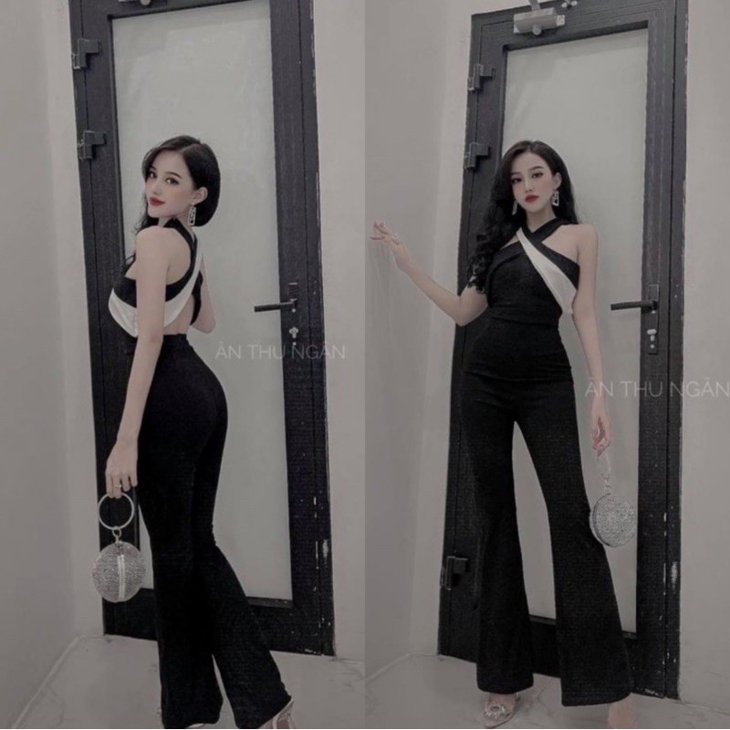 Jum hỡ lưng ống loe phối màu