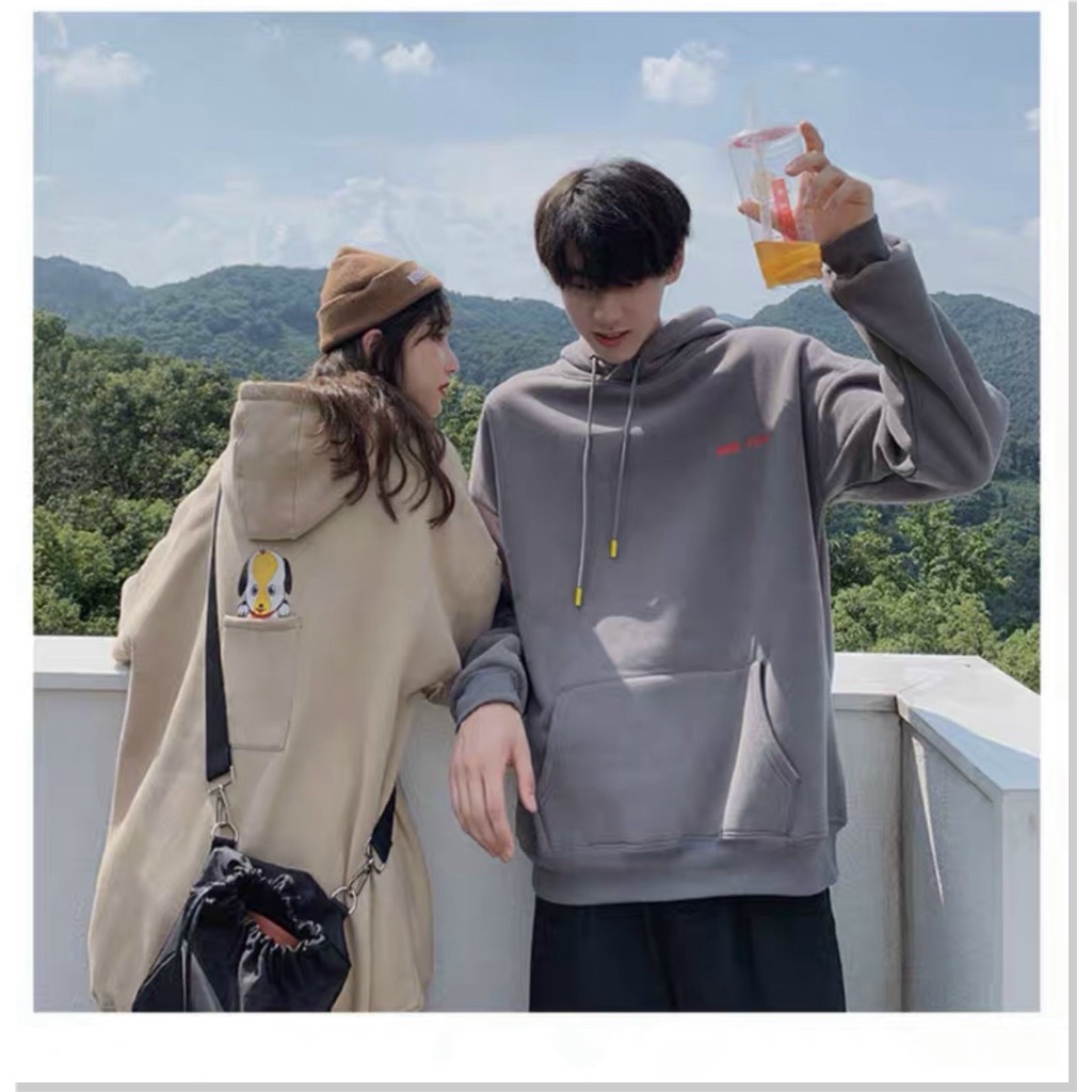 ÁO KHOÁC HOODIE NAM NỮ CÚN NHỎ TÚI LƯNG SIÊU CUTE SIÊU ĐẸP