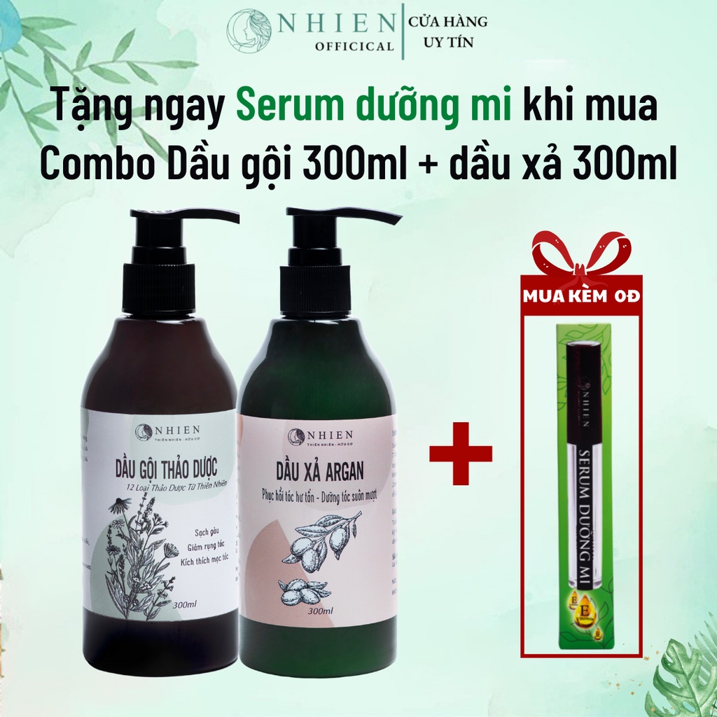 Dầu xả tóc argan, nha đam phục hồi hư tổn, dưỡng tóc suôn mềm, bóng mượt