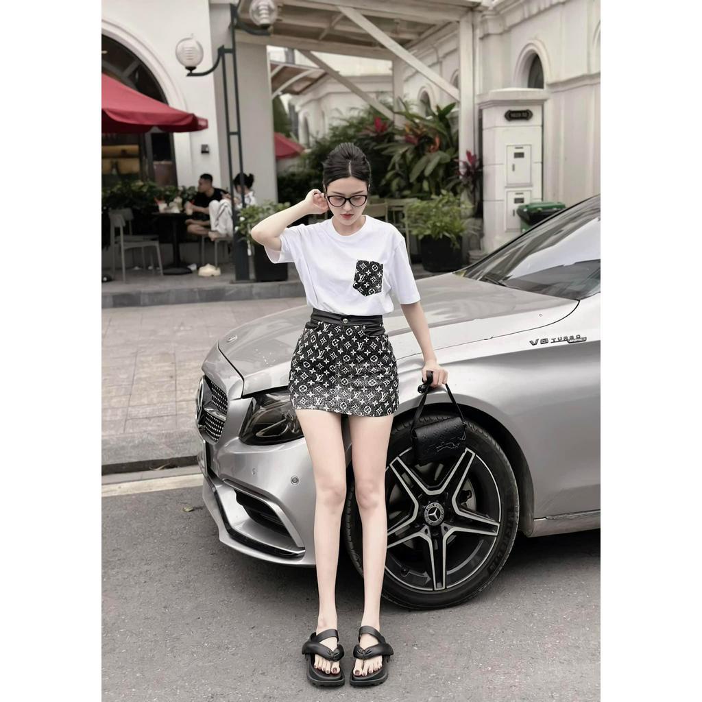 Set áo phông phối túi mix chân váy  siêu xinh BN669
