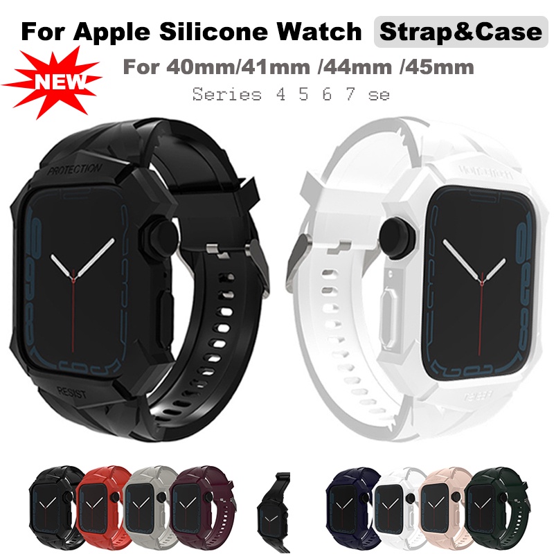 Ốp TPU silicone ChốNg Rơi Cho ĐồNg Hồ Apple Iwatch Series 8 7 6 5 SE Iwatch 45mm 41mm
