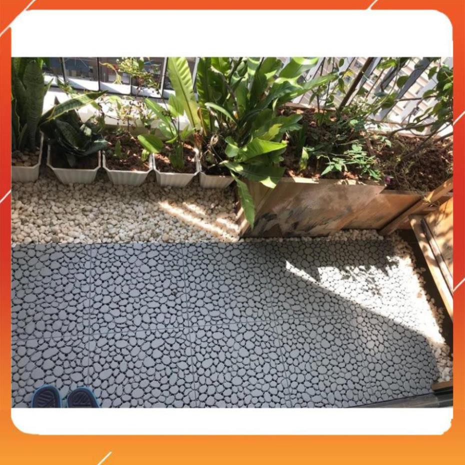 Sàn nhựa ban công hình viên sỏi  - vỉ nhựa lót sàn ngoài trời cao cấp (GRAVEL)