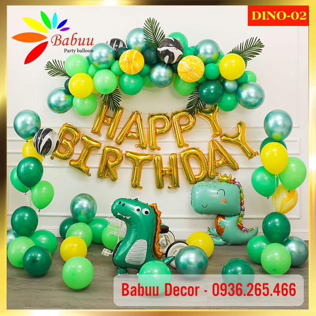 Set khủng long trang trí sinh nhật Babuu Decor