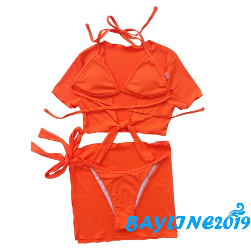 Set Đồ Bơi 4 Món Màu Sắc Đơn Giản Quyến Rũ Cho Nữ